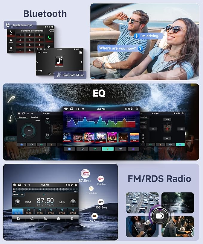 8 Core 6G+128G Android Car Stereo for VW Golf MK5 MK6 Passat Jetta Tiguan T5 EOS Polo with Wireless CarPlay Android Auto, 9” Touchscreen Car Radio GPS WiFi SWC Bluetooth 32EQ Backup Camera