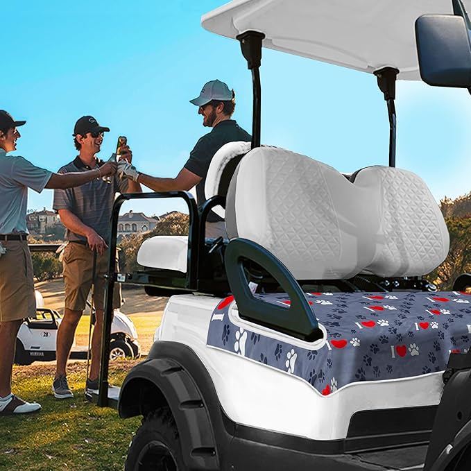 YOKYHOM American Flag Golf Cart Seat Covers for 2/4-Seater, Patriotic USA Seat Towel Blanket Keeps Seats Cool & Clean for Summer, Microfiber Fits EZGO, Club Car, Yamaha, 51"x31"