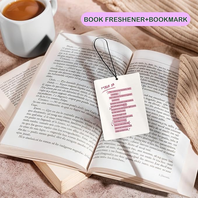 Cute Christian Car Air Freshener, Inspirational Bible Verses Air Freshener Hanging 3 Pcs for Cars Closet Drawer or Books, Christian Car Accessories Mirror Decor for Women
