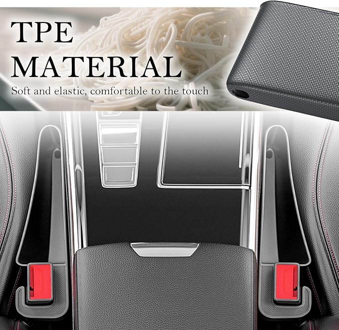 2PCS Short Car Seat Gap Filler Organizer,Mini-Size in Between Car Seat Catcher for Storing Cell Phones/Items,Versatile Cars Accessories Console Catcher Fit Small Gaps