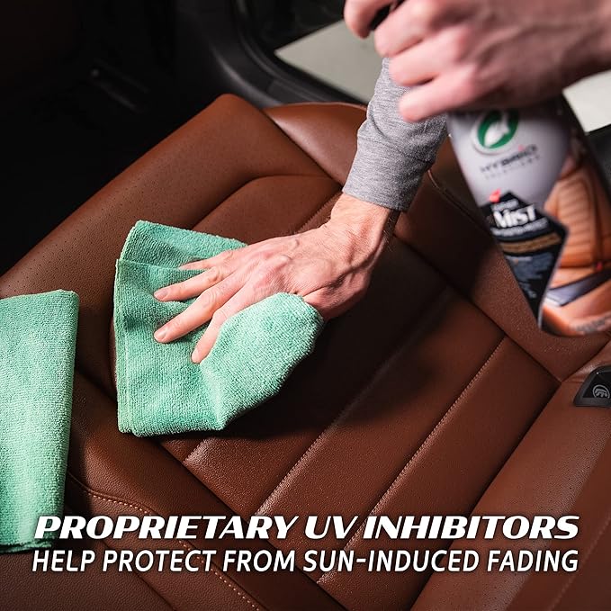Turtle Wax 53483 Hybrid Solutions Leather Cleaner and Conditioner Misting Spray, For Use on Car Seats, Interiors, Sealed Leather Furniture, Vinyl, and More, UV Protection, 20 oz. (Pack of 1)