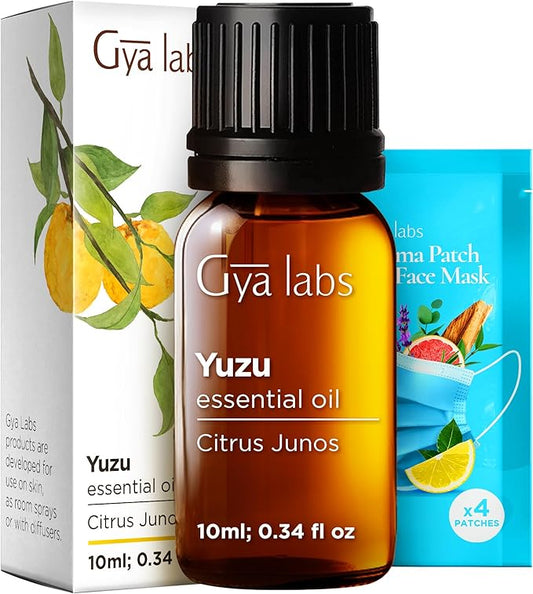 100% Pure Yuzu Essential Oil - 0.34 Fl Oz - Yuzu Oil for Hair, Skin, Diffuser, Aromatherapy & DIY Candle Making Scent