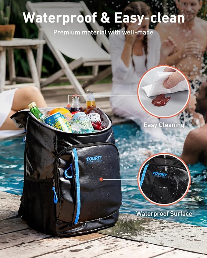 TOURIT Cooler Backpack 30 Cans Lightweight Insulated Backpack Cooler Leak-Proof for Men and Women