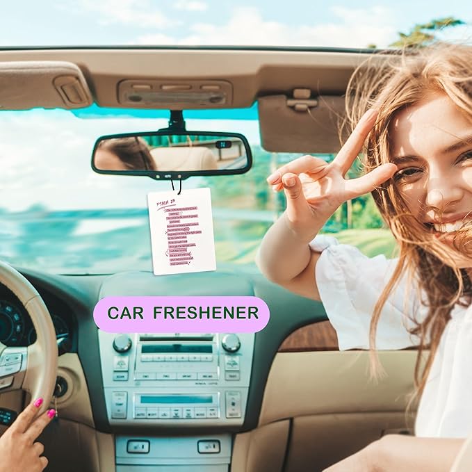 Cute Christian Car Air Freshener, Inspirational Bible Verses Air Freshener Hanging 3 Pcs for Cars Closet Drawer or Books, Christian Car Accessories Mirror Decor for Women