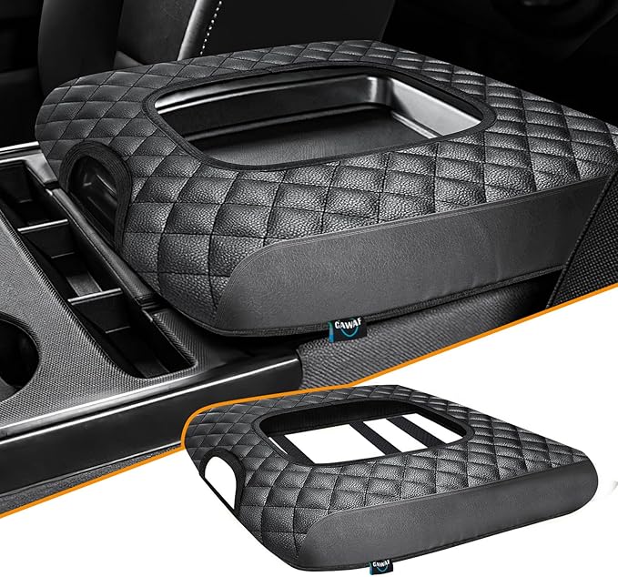Center Console Cover Compatible with Chevy Silverado 2014 2015 2016 2017 2018 with 40/20/40 Jump Seat Console, Car Armrest Protective Cover, Car Accessories (ONLY for Split Bench Jump Seat)