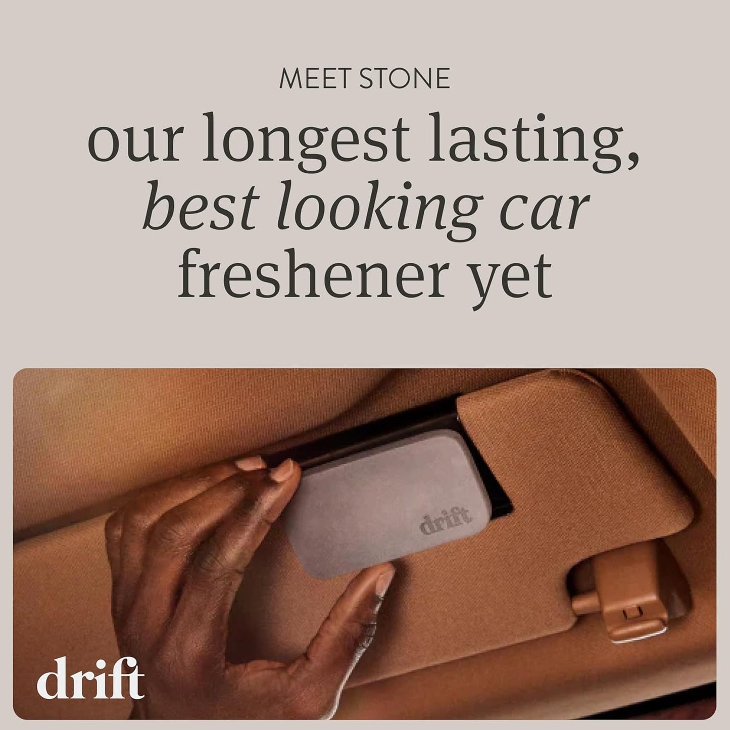 Drift Car Air Freshener - Stone Air Freshener - Car Odor Eliminator - Amber Scent Refill - Pack of 3 - NO CLIP INCLUDED