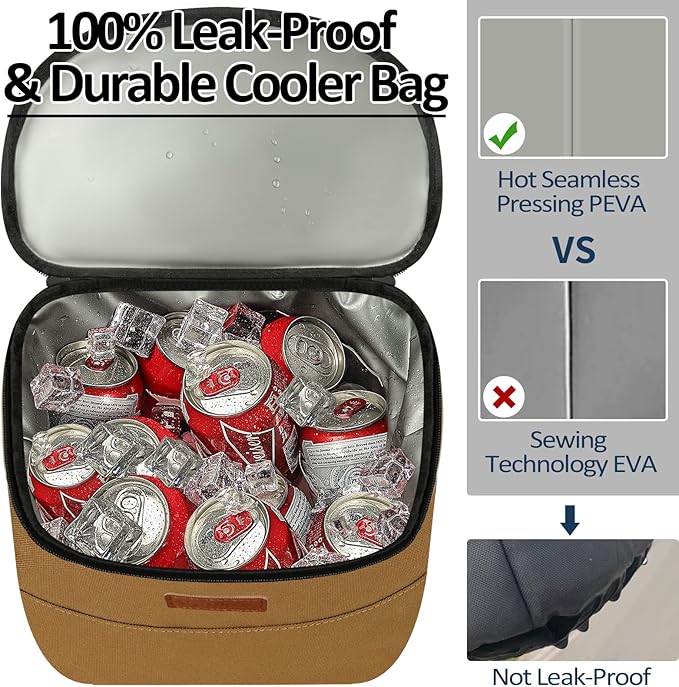 Camping Cooler Backpack 30 45 Cans, Soft Backpack Coolers Insulated Leak Proof Travel Cooler Bag Waterproof Lunch Picnic Beach Work Trip Thermal Bag Drink Beverage Beer Bag Cooler