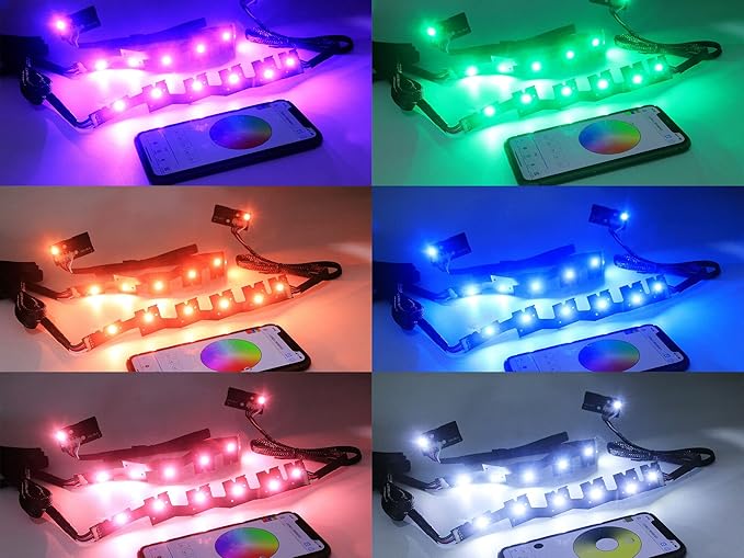 iJDMTOY RGBW Multicolor LED Circuit Board Front Lamp Ambient Accent Lighting Kit Compatible with Infiniti 2014-2021 Q50, Control by Smartphone