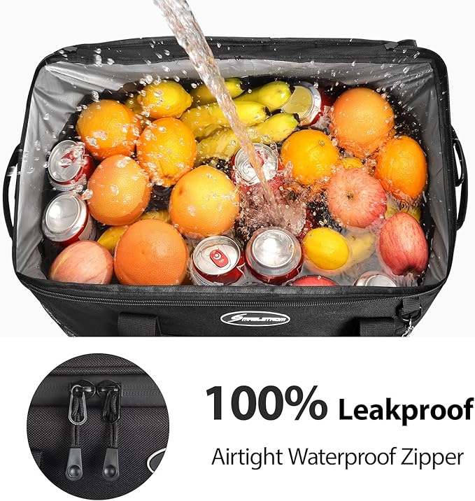 Maelstrom Collapsible Soft Cooler Bag,35/55/75 Cans Beach Cooler with Flip Top Lid, Ice Chest, Leakproof & Portable for Beach, Camping, Road Trips & Grocery Shopping
