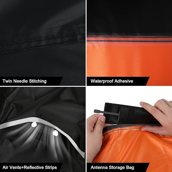 Waterproof Motorcycle Cover Replace for Indian Chieftain/Challenger, 420D Oxford Cloth Customized Motorcycle Cover for Snow Rain Dust Protection