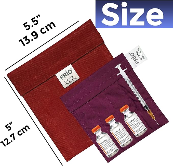 FRIO Cooling Wallet - Insulin Cooler for 45+ Hours of Stress Free On The Go - Red - Small