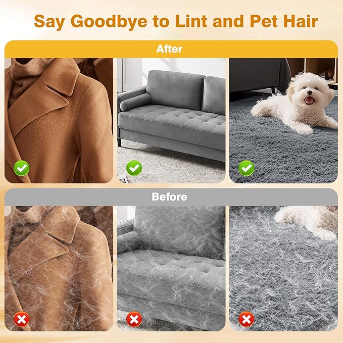 2Pcs Pet Hair Removal Gloves for Cats and Dogs.Reusable electrostatic pet Hair Removal Gloves.Pet Hair Removal Tool Suitable for Sofas, Bed Sheets, Clothing, and car Seats.Hair Remover Glove
