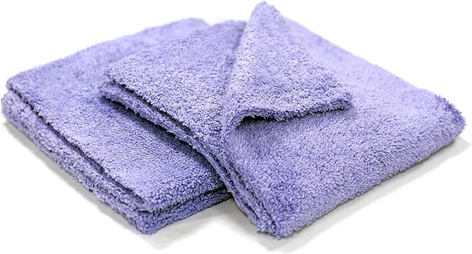 Maxshine 16”x24” Edgeless Purple Microfiber Towel (500GSM) - Double-Sided, Plush Car Drying Towel for Detailing - Professional Auto Detailing