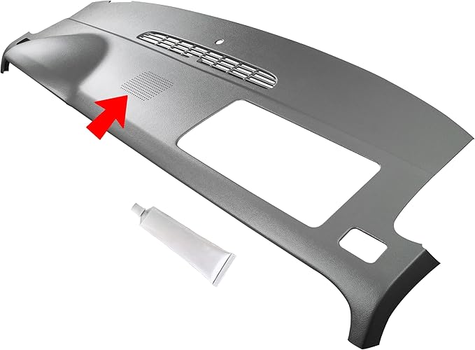DashSkin Dash Cover Compatible with 2007-2014 Chevy Tahoe Suburban Avalanche & GMC Yukon & Yukon XL with Dash Speaker in Dark Titanium - Hard Molded Plastic Dashboard Cap