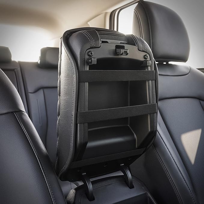 KMMOTORS Compatible with Kia Sportage(NQ5), 2023-2025 Center Console Cover Black, Armrest Cushion, Car Accessories for Sportage NQ5, Vegan Leather, Protect from Scratch, Pet Claws