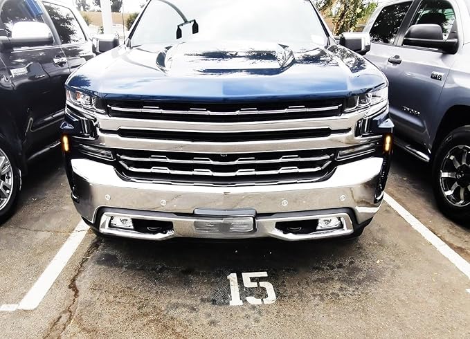 iJDMTOY Super Slim Flush Mount 6-LED Daytime Running Light/Auxiliary Driving Lighting Kit Compatible with Truck SUV Grille or Bumper Mount, Amber Yellow