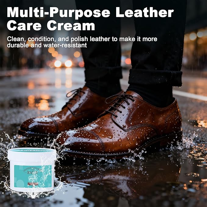Leather & Furniture Repair Salve, 8oz Leather and Wood Furniture Conditioner, Restorer & Polish for Couches, Car Seats, Shoes, sofa