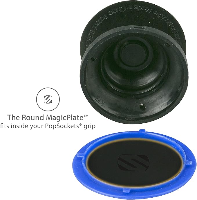 Scosche MPD-XTPP1 Magnetic MagicMount Pro Phone Mount for Car, Automotive-Grade Adhesive, 360 Degree View Rotation, Black/Silver