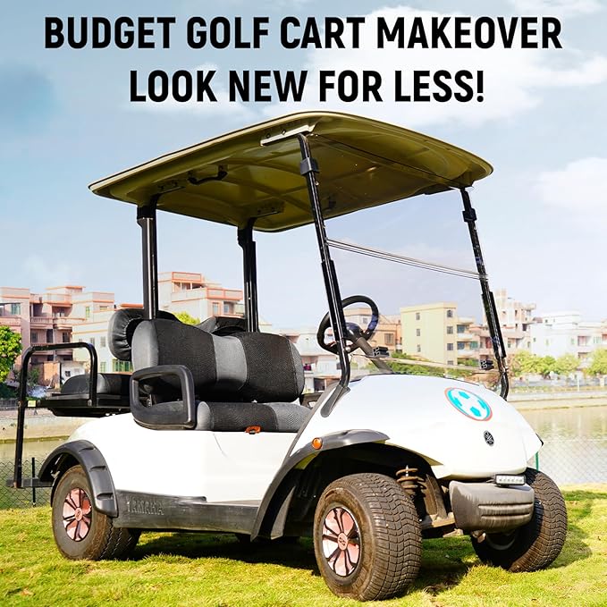 Golf Cart Front Seat Covers for Yamaha G29/drive Drive 2 2007+, Durable Polyester Fabric Yamaha G29 Seat Covers, Breathable Washable