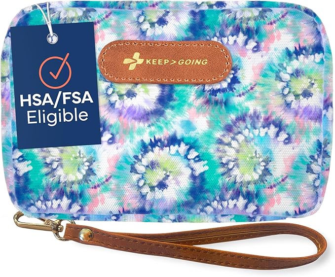 KeepGoing Travel First Aid Kit for Kids – 130 Pc. for Car, Home, Purse, Diaper Bag & Backpack with Latex-Free Bandages - Mini First Aid Kit Travel Size TSA-Approved