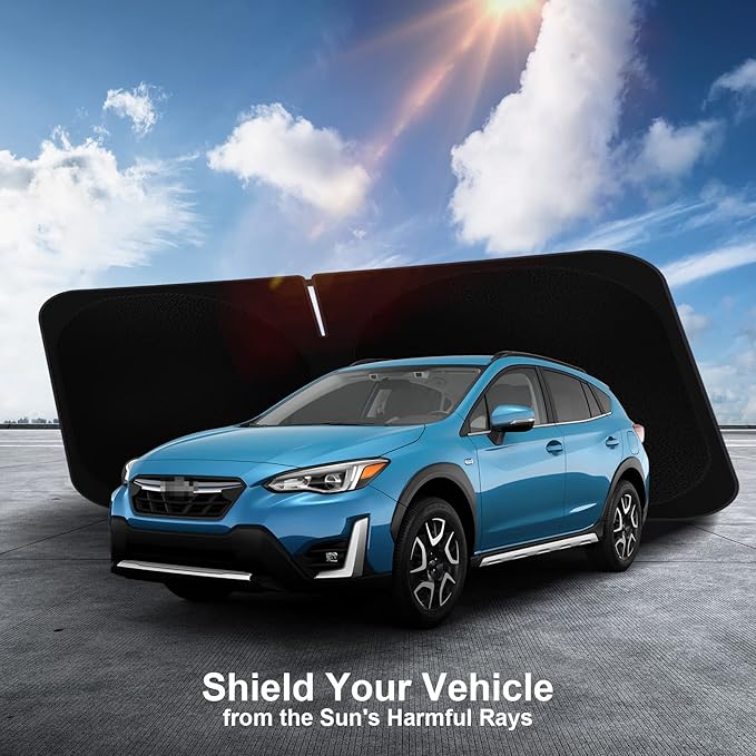 Car Windshield Sun Shade Compatible with 2018 2019 2020 2021 2022 2023 2024 2025 2026 Subaru Crosstrek 2.0i Premium Limited Wagon Accessories Foldable Sunshade Custom Windshield Sun Visor