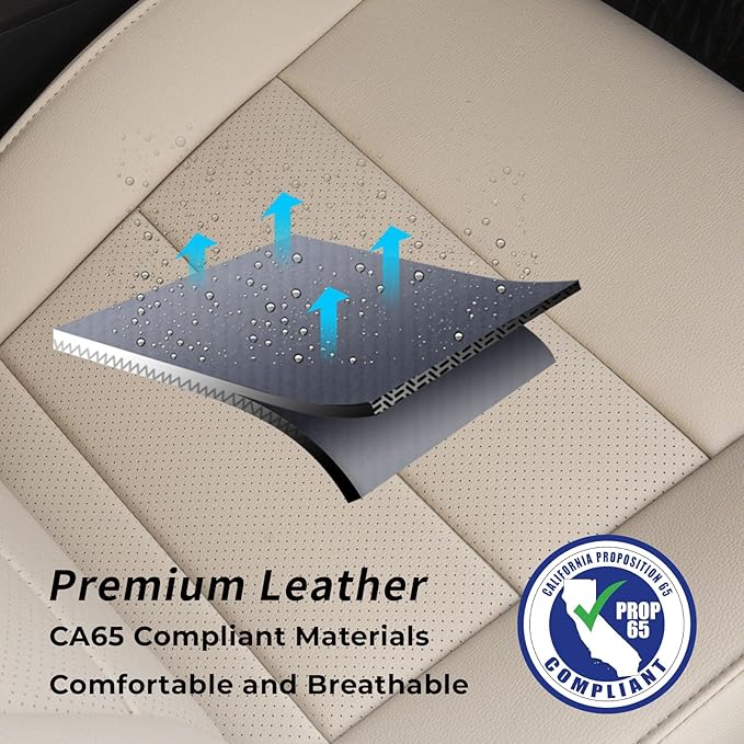 coverdream 2026 Rav4 Seat Covers Custom Fit for 2026 Toyota Rav4 Hybrid (LE,XLE Premium) SUV,Full Set Luxury Waterproof Leather Car Seat Protector