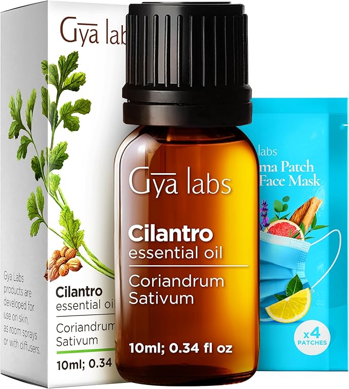 100% Pure Cilantro Essential Oil - 0.34 Fl Oz - Cilantro Oil for Hair, Skin, Diffuser, Aromatherapy & DIY Candle Making Scent