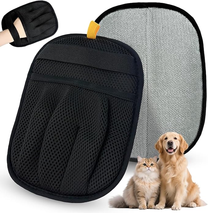 Morofme Pet Hair Removal Glove for Dog & Cats Magic Brush Pet Hair Removal Five-Finger Electrostatic Pets Hair Gloves Dog Fur Remove Glove Pets Hair Removel Tool for Couch Carpet Car Seat Cat Grooming