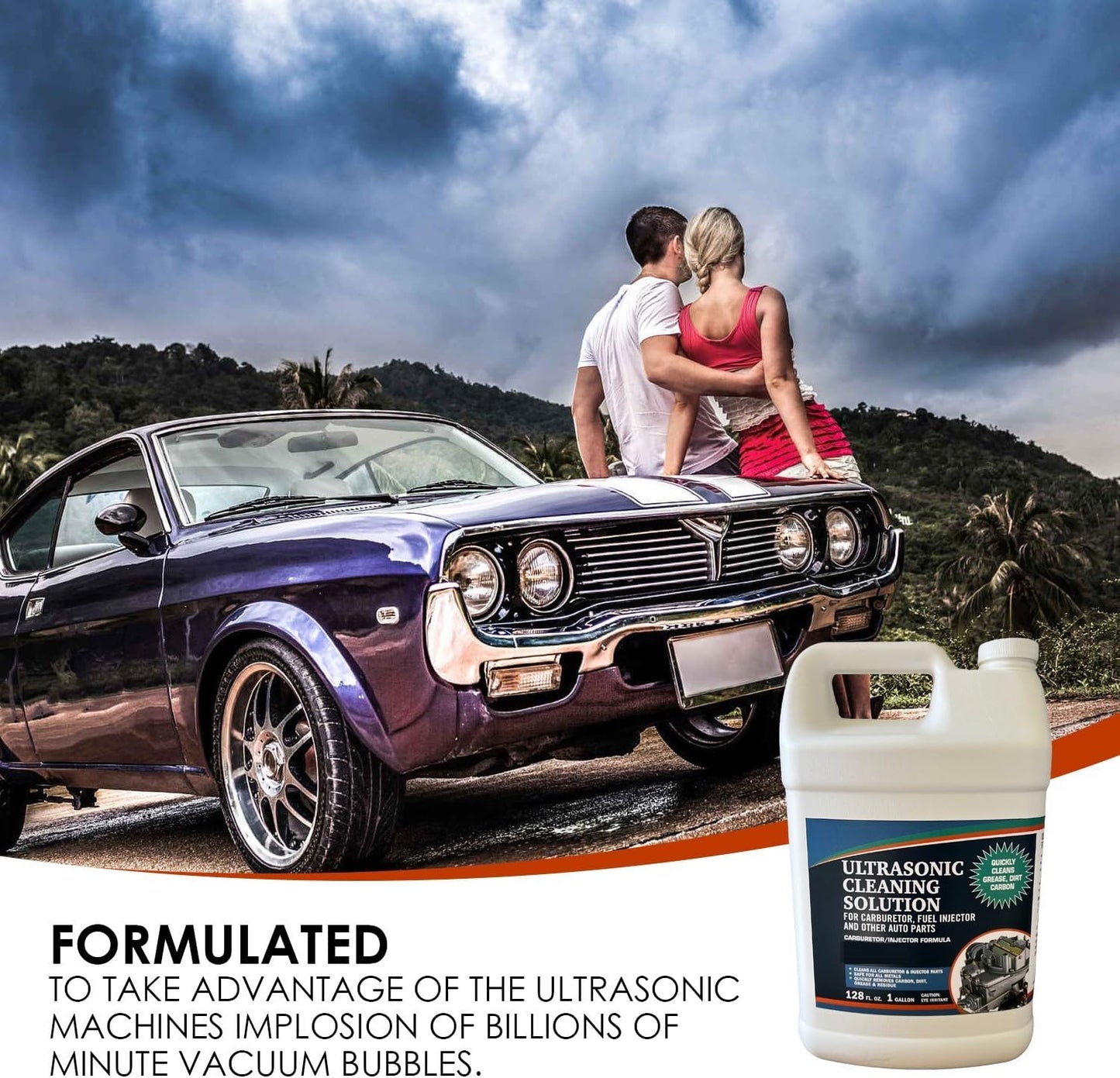NORTHWEST ENTERPRISES Ultrasonic Cleaner Solution for Carburetors and Engine Parts. Concentrated Washing Compound for use in Ultrasonic Machines and Immersion Washers - Automotive Fluid (32 oz)