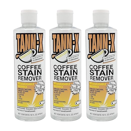 Tann-X Coffee Stain Remover for Carpet and Upholstery, Pint (3 Pack)