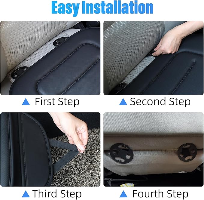 KAYI Car Seat Cushion, Comfort Memory Foam Car Cushions for Driving, Breathable Leather Surface with Anti Slip Rubber Bottom, Seat Cushion for Car and Office Chair (1 Pack, Brown)