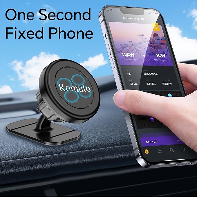 【2-Pack】Magnetic Phone Holder for car, [Strong Magnet] Magnetic Phone Mount for Car [ 4 Plate] iPhone Magnetic car Phone Holder Mount for Cell Phone [360° Rotation] Phone Holders for Your Car Magnetic