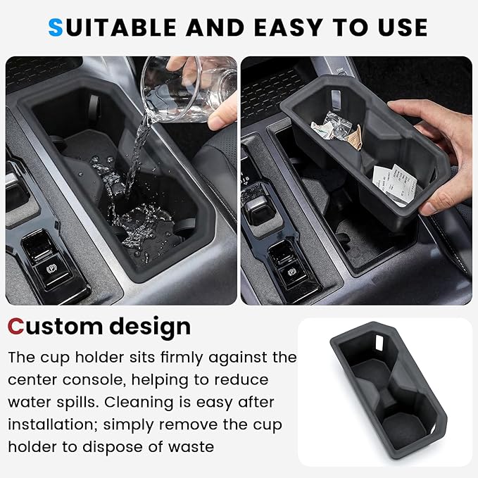 5PCS Center Console Organizer Tray and Wireless Charging Mat Compatible with 2026 Toyota RAV4 Armrest Bottom Tray Cup Holder Center Console Silicone Pad Interior Accessories(Not for Limited)