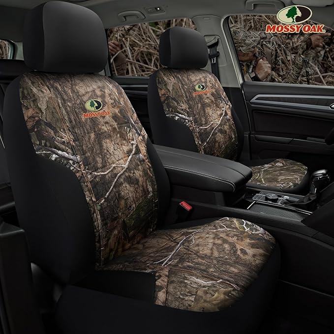 Mossy Oak Camo Seat Covers, Airbag Compatible, Universial Fit, Fit Most Bucket Seats - Made with Premium Rip-Stop Oxford Fabric - Official Licensed Product