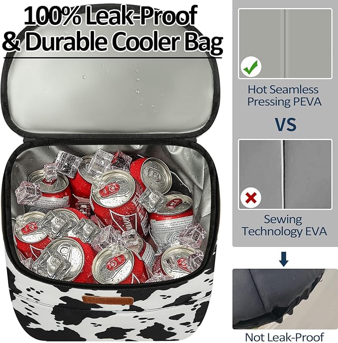 Camping Cooler Backpack 30 45 Cans, Soft Backpack Coolers Insulated Leak Proof Travel Cooler Bag Waterproof Lunch Picnic Beach Work Trip Thermal Bag Drink Beverage Beer Bag Cooler
