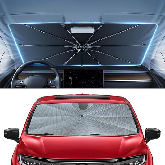 Autorder Windshield Sun Shade Umbrella for 2018-2025 Honda Odyssey Accessories,Upgraded Ice Crystal Material,Easy Setup Umbrella Sunshade for Car Windshield,100% Sun Blocking