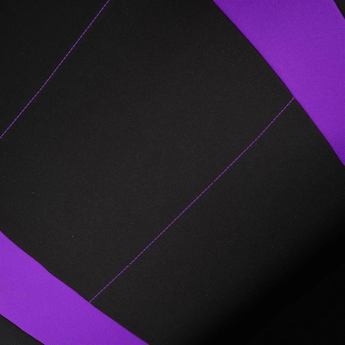 Flying Banner Car Seat Covers Front Seats Rear Bench Polyester car seat Protectors Easy installations Rear Bench Split Classic Man Lady Truck (Full Set - Low Back - Combo Pack, Black Purple)