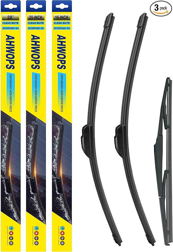 3 Wiper Front and Rear Wiper Blades for Toyota Sienna 2011-2021, OE Original Style (28″/20″ Front/16″ Rear) For My Car