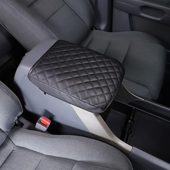 Center Console Cover Pad for Honda Pilot 2003 2004 2005 2006 2007 2008 Accessories Arm Rest Box Lid Cover Pad Armrest Seat Box Cover Car Armrest Pillow Cushion Mat Protector Leather (Black)