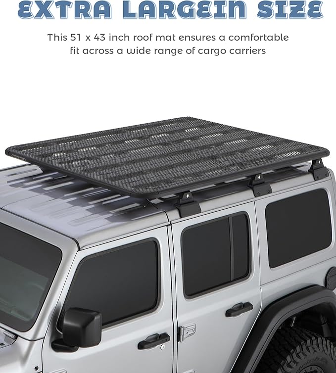 51"x43" Roof Rack Pads,Car Accessories Roof Non-Slip Rug Pad,Car Trunk Anti-Slip Mat,Universal Non-Slip Rooftop Cargo Bag Protective Mat,Suitable for Most Cars,SUV,Pickup or Trucks
