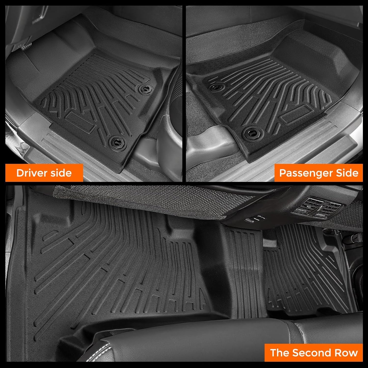 All Weather Floor Mat for Toyota 4Runner 2024 2023 2022 2021 2020 2019 2018 2017 2016 2015 2014 2013 (Only for 5 Seat),Heavy Duty for Lexus GX460 2014-2023 Floor Mat TPE Liners for 4Runner Accessories