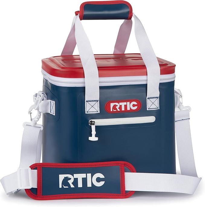 RTIC Ultra-Tough Soft Cooler 12 Can, Insulated Bag Portable Ice Chest for Lunch, Beach, Drink, Beverage, Travel, Camping, Picnic, Car, Trips, Floating Cooler Leak-Proof with Zipper
