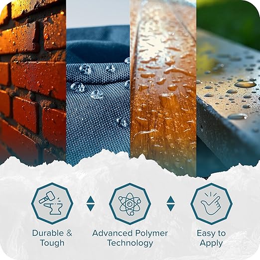 Polar Invisible Waterproof Sealer Clear - 2 x 20 Fl Oz | Instant Waterproof Sealant for Fabric, Concrete, Brick, Wood & Masonry | Long Lasting Protection for Interior & Exterior Surfaces