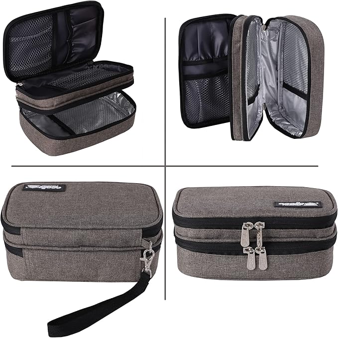 apollo walker Insulin Cooler Travel Case Diabetic Medication Cooler with Ice Packs and Insulation Liner