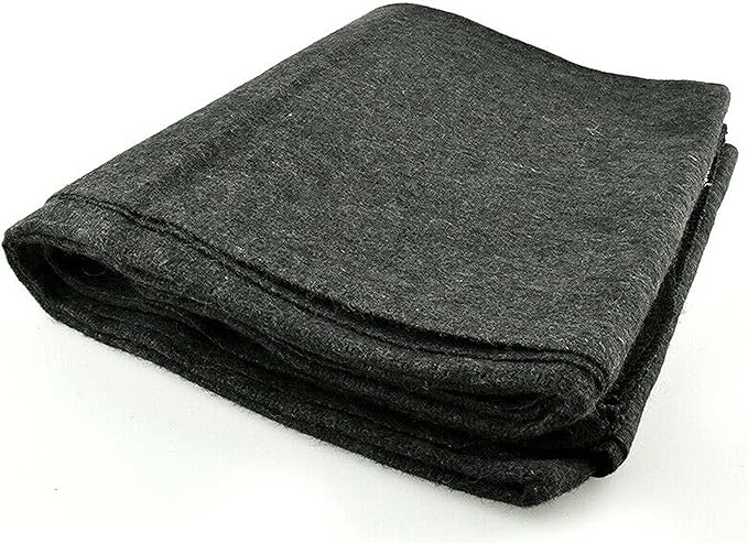 1 Wool Blanket Outdoor Cover Military Camping Survival Warm 51"x80" 2lbs Large Outdoors Camping Stadium Blanket Picnics Travel Moving Survival Kit Camp Sleeping Outdoor Furniture Blanket Car Home