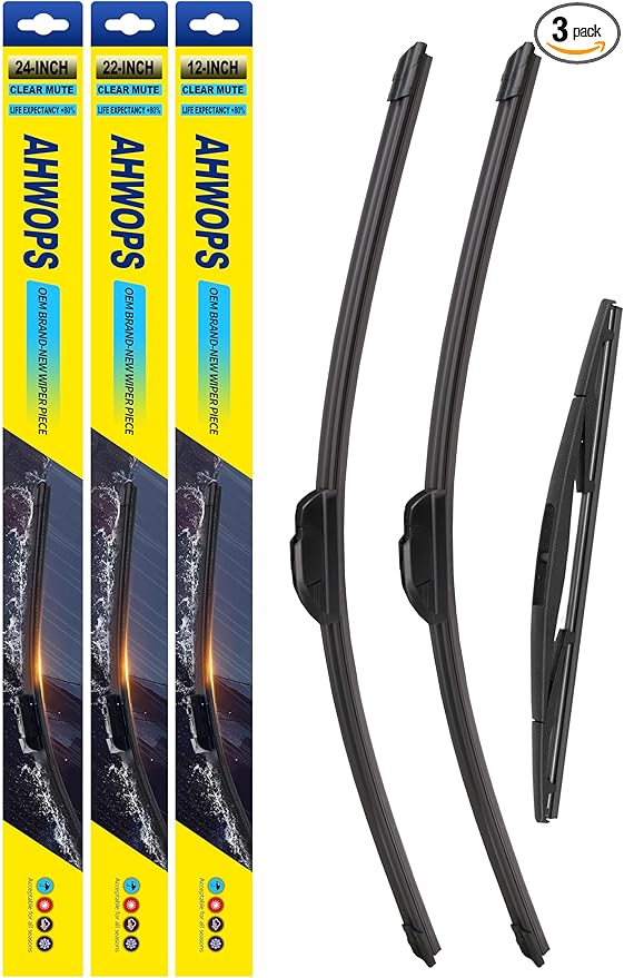3 Wiper Front and Rear Wiper Blades for Nissan Juke 2011-2017, OE Original Style (22″/14″ Front/12″ Rear) For My Car