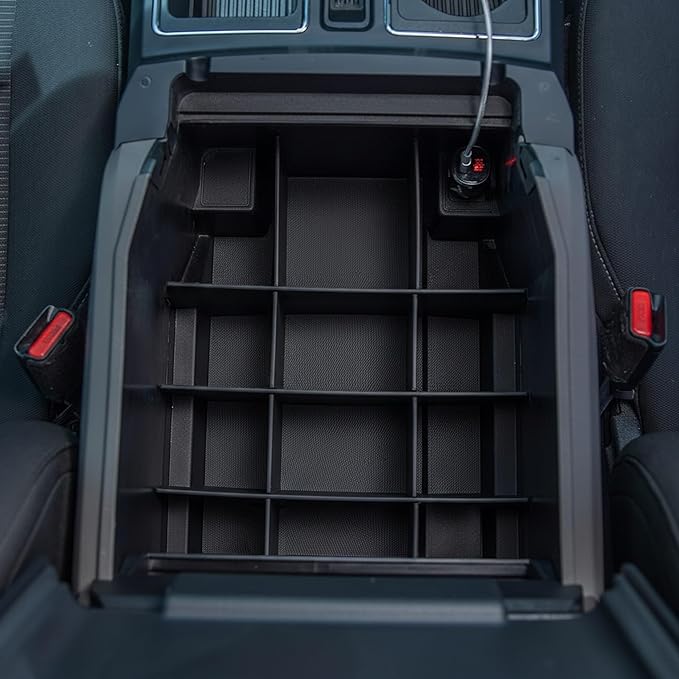 Vehicle OCD - Center Console Organizer for Ford F150 (2021-2026) (Full Console w/Bucket Seats ONLY) - Made in USA - Select 2024-2026 Models - SLX169