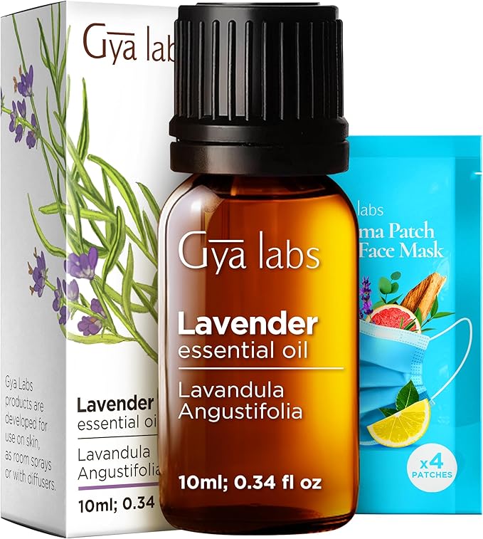 100% Pure Lavender Essential Oil - 0.34 Fl Oz - Lavender Oil for Hair, Skin, Diffuser, Aromatherapy & DIY Candle Making Scent