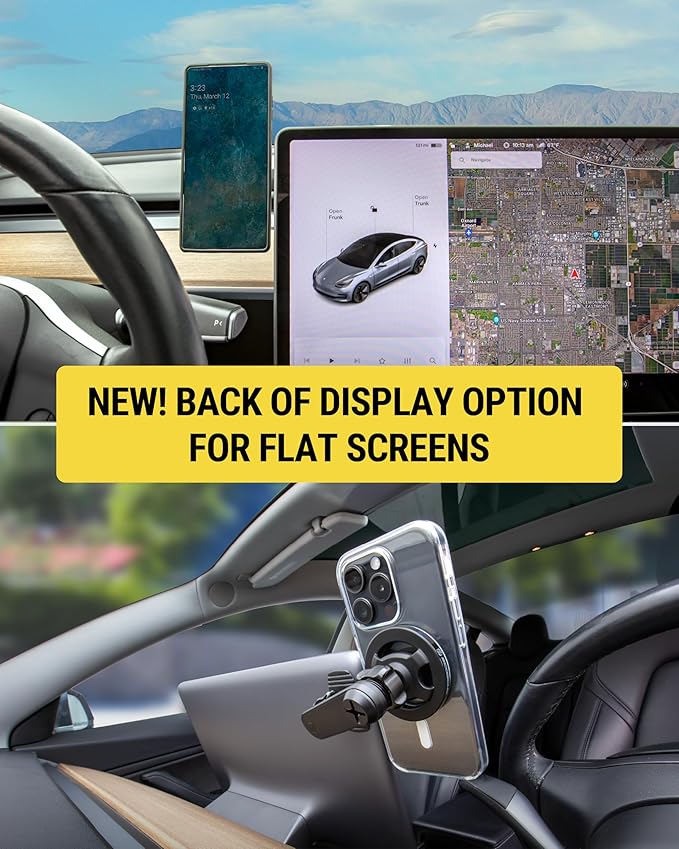 Scosche SMS1ODVR-1 MagicMount 5-in-1 MagSafe Phone Mount for Car Vent, Dashboard and Back of Display for Floating Screens, Hands Free Magnetic Cell Phone Holder Compatible with iPhone 16 15 14 13 12