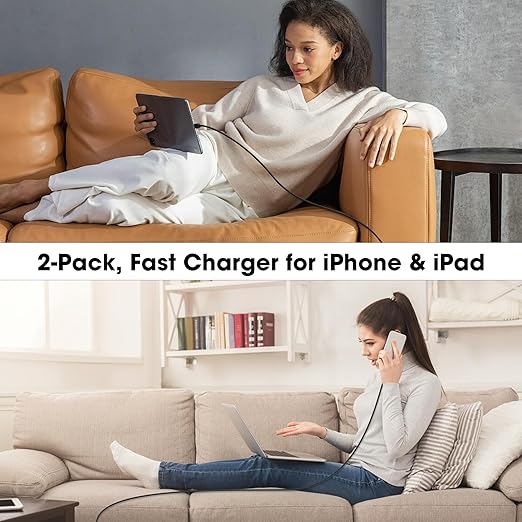 iPhone 17 16 15 Charger Fast Charging,20W USB C Wall Charger Block with 6ft Type C to C Cable Cord for Apple iPhone 17/17 Pro/17 Pro Max/17 Air/16/16 Plus/16 Pro/16 Pro Max/15 Pro Max/iPad Pro Black